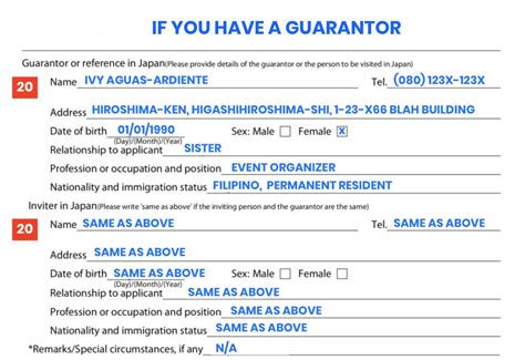 JAPAN VISA APPLICATION FORM: Sample + How to Fill it Out | The Poor ...