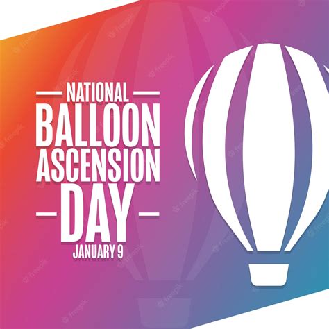 Premium Vector | National balloon ascension day. january 9. holiday concept. template for ...