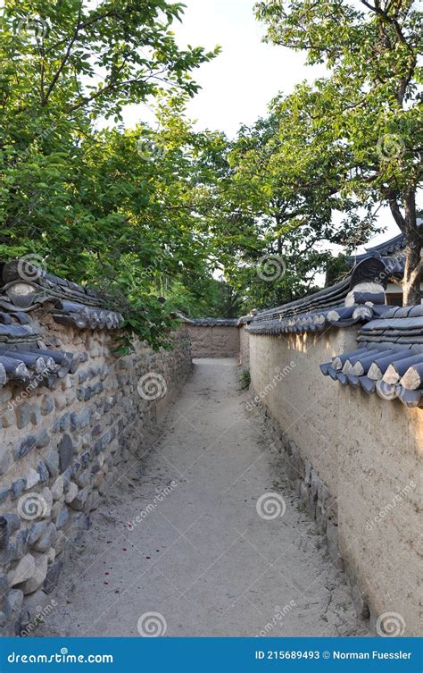 Narrow Path in Hahoe Folk Village Andong, South Korea Stock Image ...