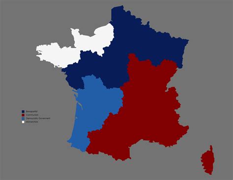 French civil war map : r/FictionCountryMaps