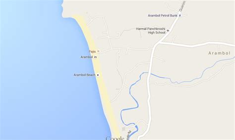 Map of Arambol Beach