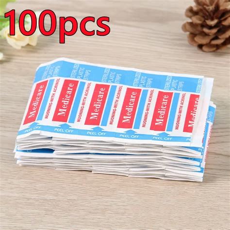 100Pcs-Waterproof-Band-Aids-Adhesive-Bandages-First-Aid-Medical ...