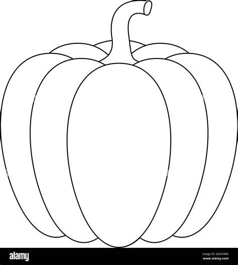 Pumpkin. Outline drawing. Vector illustration Stock Vector Image & Art - Alamy