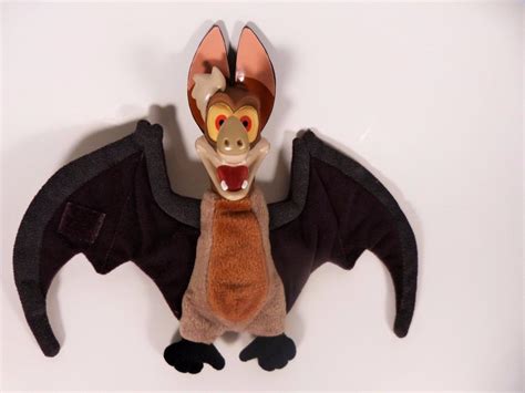 Vintage 1998 Ferngully Batty Koda Bat Brown Vinyl Head Last Rainforest 8" Plush | #1902152792