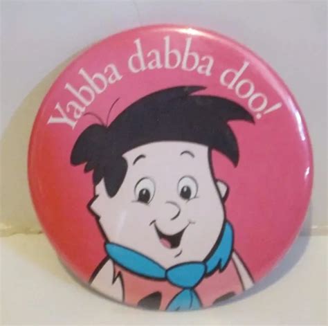FLINTSTONES KIDS PIZZA Hut Restaurant Button 1987 Hanna Barbera Fred Flintstone $4.79 - PicClick