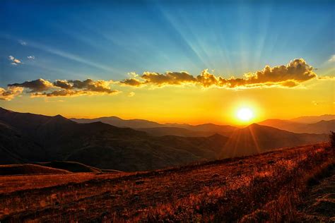 photo, brown, mountain range, sunset, dawn, nature, mountain, turkey ...