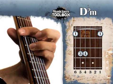 How to play the Dbm barre chord on guitar Dbm bar chord - YouTube