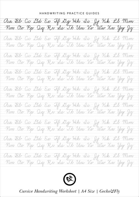 5 Printable Cursive Handwriting Worksheets For Beautiful Penmanship