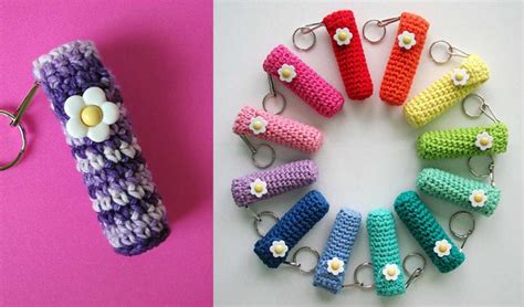 Lip Balm Holder Keychain Free Crochet Pattern - Your Crochet