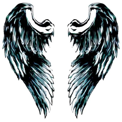 Gothic Angel Wings Tattoo drawing free image download