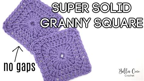 CROCHET: SUPER SOLID GRANNY SQUARE | Bella Coco Crochet - YouTube