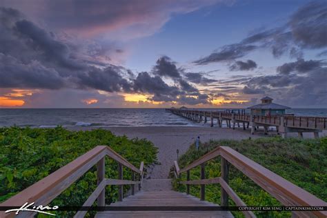 Juno Beach Sunrise Before Dorian Hurricane | Royal Stock Photo