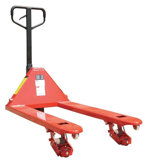 DAYTON, 5,500 lb Load Capacity, 48 in x 6 1/4 in, Multidirectional Manual Pallet Jack - 493X19 ...