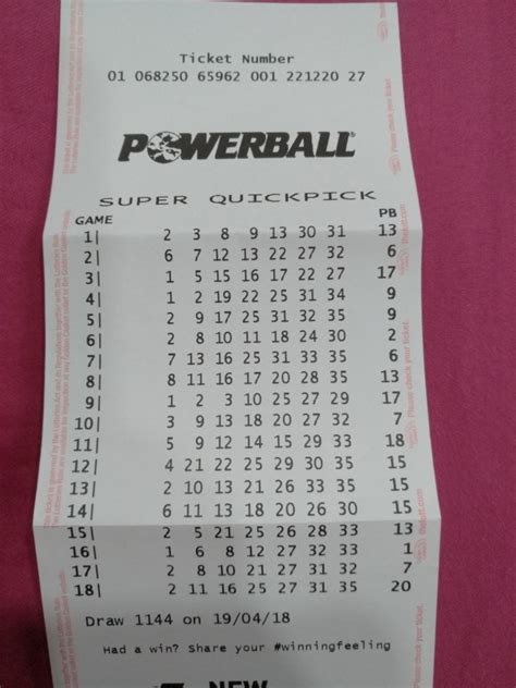 Australia Queensland powerball winning AUD16.55 ticket. Can redeem in ...