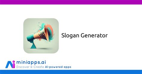 Slogan Generator - Free AI-powered Mini App - miniapps.ai