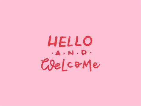 hello and welcome GIF for newsletter by Claudia Orengo on Dribbble