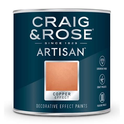 Craig & Rose Artisan Copper Effect Paint - 250ml | Homebase | Painted ...