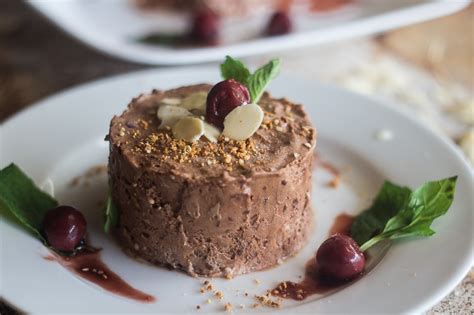 Frozen Chocolate Nougat with Sour Cherry Coulis - G'day Soufflé