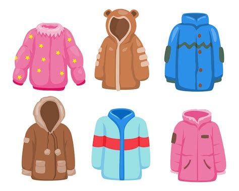 Free Vector | Set of various beautiful knitted hat or winter coat