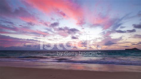 Purple Sunrise On Waimanalo Beach, Hawaii Stock Photo | Royalty-Free | FreeImages