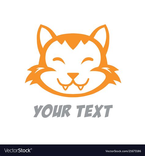 Cute cat logo design Royalty Free Vector Image