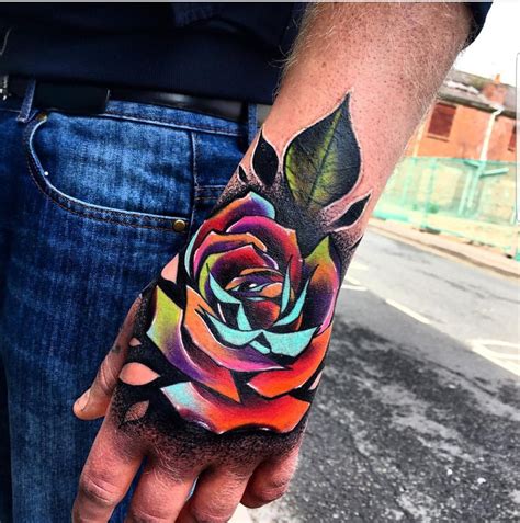 Rose Tattoo Design On Hand - Best Design Idea