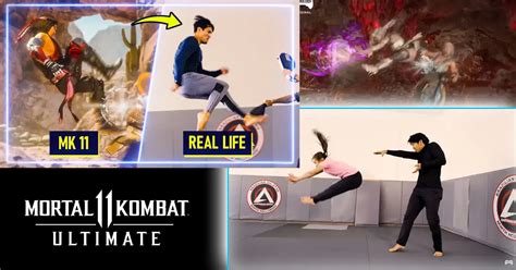 Martial artists attempt to pull off Liu Kang's bicycle kick, Sindel's ...