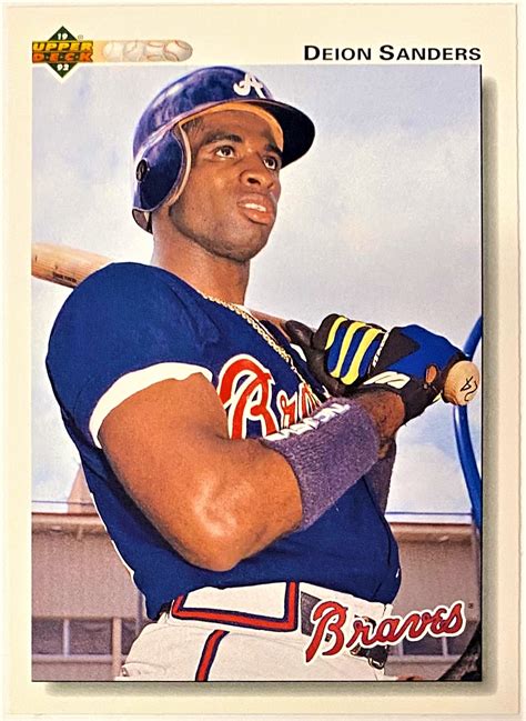 Deion Sanders 1992 Upper Deck Atlanta Braves Baseball Card - KBK Sports