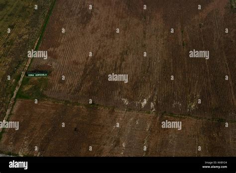 Aerial view of a damaged crop field in the aftermath of Hurricane Maria September 26, 2017 in ...