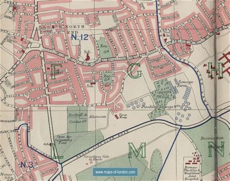 Map of Friern Barnet, London