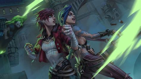 1360x768 Resolution Arcane 4k Jinx and VI Desktop Laptop HD Wallpaper - Wallpapers Den