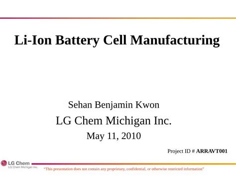 (PDF) Li-Ion Battery Cell Manufacturing - Department of … Battery Cell ...