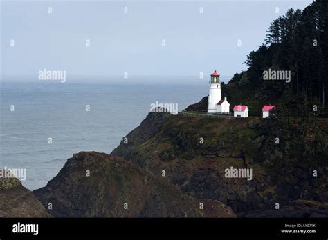 The Heceta Head lighthouse near Florence, Oregon on the Pacific Ocean coast is shown on March 27 ...