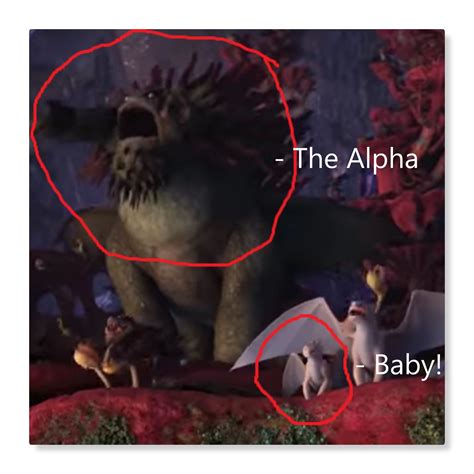 just watched the HTTYD 3 trailer and i just noticed theres a baby light fury! and the Alpha form ...