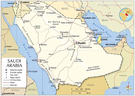 Political Map of Saudi Arabia - Nations Online Project