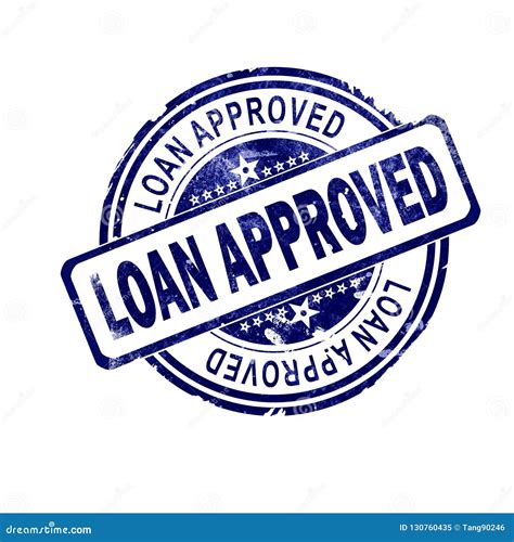 Loan Approved Word with Blue Round Stamp Stock Illustration - Illustration of loan, background ...