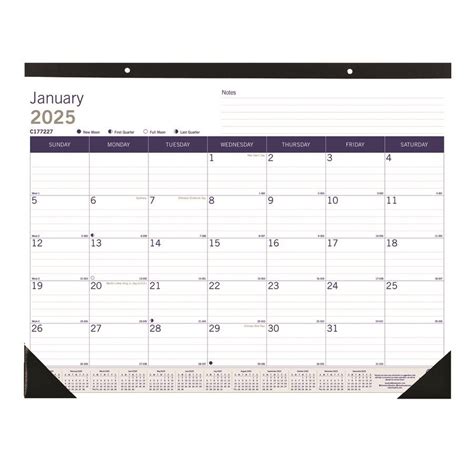 DuraGlobe Monthly Desk Pad Calendar (2023)