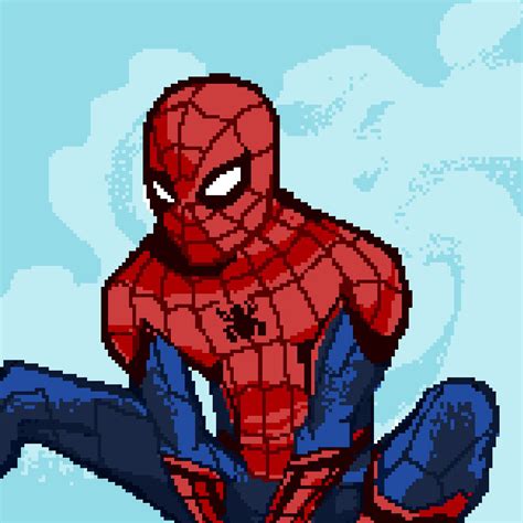 Spider Man Pixels Time Cartoon Funny Cartoon Gifs Spiderman Pixel Art ...