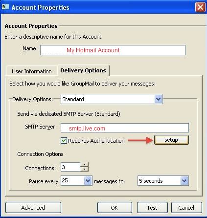 Hotmail Email Settings