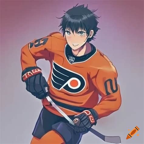 Anime-inspired philadelphia flyers artwork