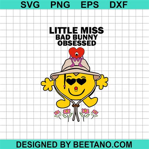 Little Miss Bad Bunny Obsessed SVG, Bad Bunny Sad Heart SVG, Little Miss Bad Bunny SVG