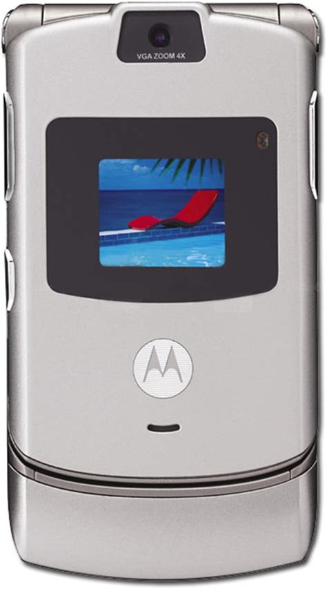 D1FATA364I Motorola RAZR V3m Silver (Verizon) Flip Phone