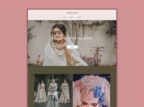 Photographer Website Design by MD on Dribbble