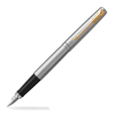 Parker Jotter Fountain Pen in Stainless Steel with Gold Trim - Medium – Goldspot Pens