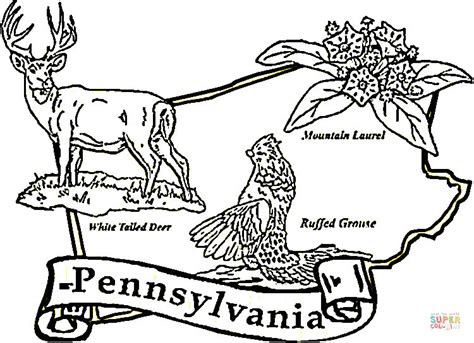 Pennsylvania state coloring page | Free Printable Coloring Pages