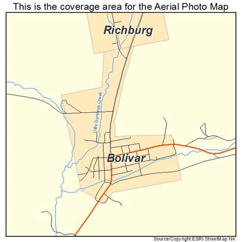 Aerial Photography Map of Bolivar, NY New York