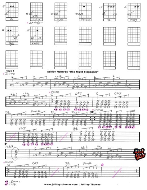 Ashley McBryde One Night Standards Free Guitar Tab by Jeffrey Thomas