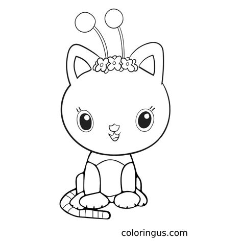 Cat rat gabby's dollhouse coloring page