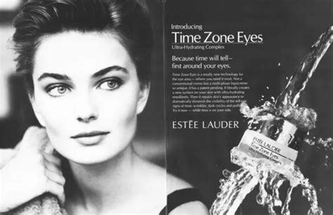 ESTEE LAUDER TIME Zone Eyes ~ Paulina Porizkova by Skrebneski ~ PRINT AD ~ 1990 $9.99 - PicClick