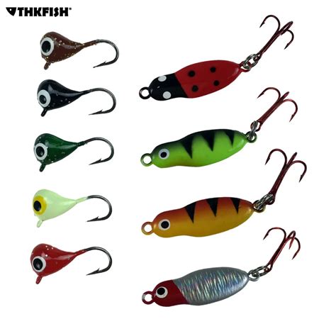 9pcs Ice Fishing Lure 2.1g 6g Assorted Ice Lead Fish Fishing Jigs Walleye Winter Crappie Fishing ...